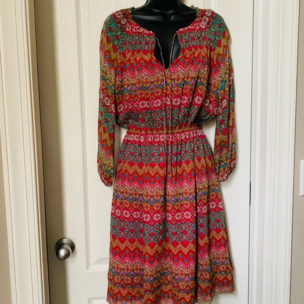 Diane Von Furstenberg DVF Parry Peasant Dress-Sz 4
